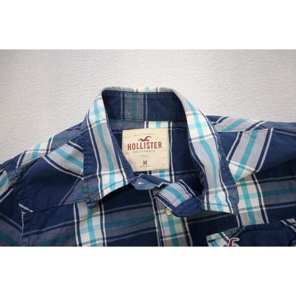 Hollister Western Pearl Snaps Cowboy Shirt Plaid Long Sleve Mens Size Medium - Picture 7 of 8
